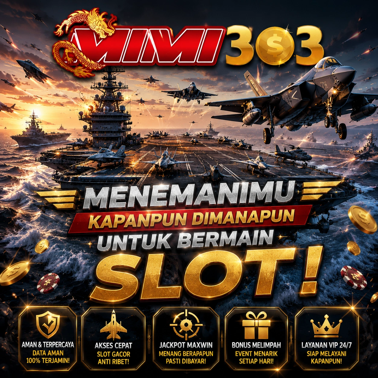 banner MIMI303 > Menemanimu Kapanpun Dimanapun Untuk Bermain Slot!